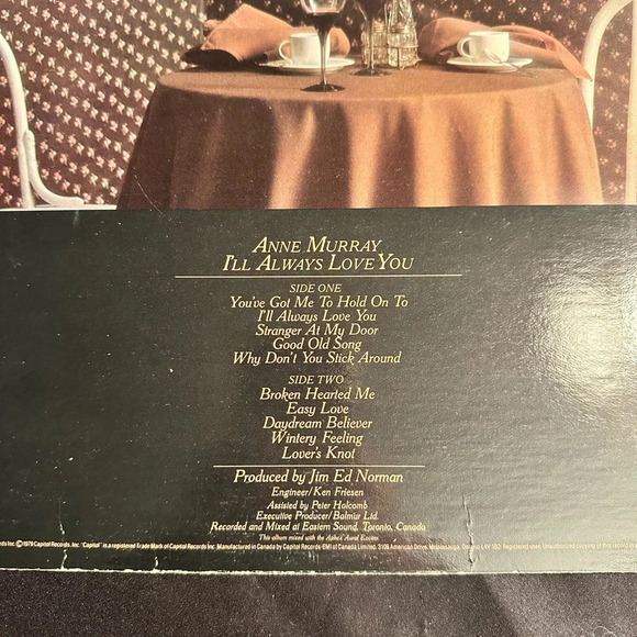 2/25$ vintage Anne murray vinyl record - Picture 3 of 3